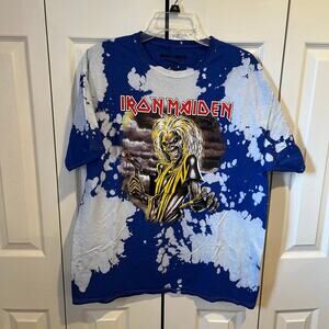 Iron Maiden Killers Album Graphic T-Shirt Blue White XL NWOT
